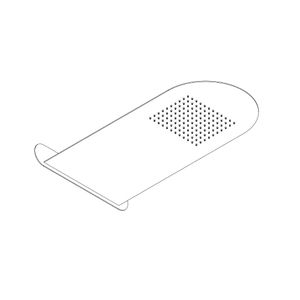 Soffione a parete 480×250 mm // h. 2 mm - Shower by AQUAELITE