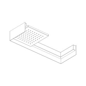 Soffione a parete 500×200 mm con soffione ABS 200×200 mm - Shower by AQUAELITE