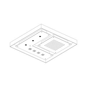 Soffione a incasso a controsoffitto 620×620 mm - Shower by AQUAELITE