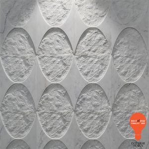 Crescent Taj White Marble Dimensional Tile Textured Stone - Floor tile-stone by Artistictile