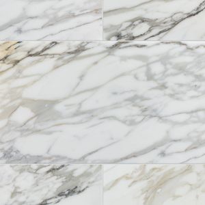 Calacatta Borghini Marble Tile 12" x 24" x 3/8" Stone Aris Edge - Floor tile-stone by Artistictile