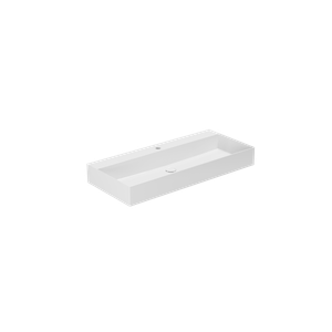 Lavabo Sospeso Monoforo 102 cm Elegance Squared: Lavabo sospeso in ceramica - Washbasin by Azzurra Ceramica