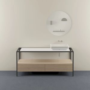 Struttura a Terra in Metallo 180x55 cm: Soluzioni a terra e sospese - Washbasin cabinet by Azzurra Ceramica
