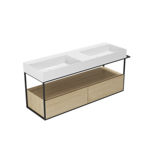 Struttura Sospesa in Metallo con Cassettoni 150 cm: Mobili Bagno - Washbasin cabinet by Azzurra Ceramica
