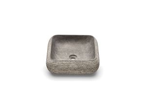 Domed 40 Black - Square Countertop Basin - Washbasin by Bathco