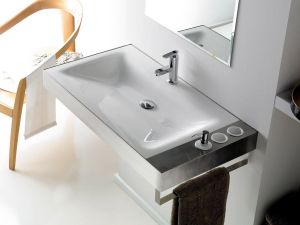 Stainless Steel Countertop Set With Accessories For Washbasin - Washbasin cabinet by Bathco
