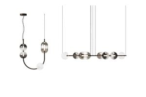 Satellite Pendant Lamp with Murano Glass Spheres - Ceiling lamp by Baxter