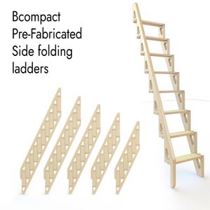 Side-Folding Bamboo Ladders for Compact Spaces - Equipment by Bcompact