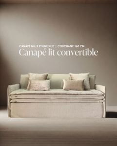 Canapé lit convertible Mille Et Une Nuit 200 cm ( Couchage 160 cm ) - Sofa by Bérengère Leroy