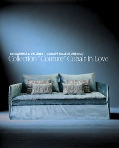 Canapé Mille Et Une Nuit 200 cm Collection « Couture » Cobalt in love - Sofa by Bérengère Leroy