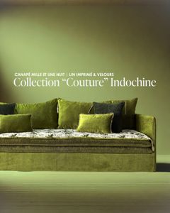Canapé Mille Et Une Nuit 250 cm Collection « Couture » Indochine - Sofa by Bérengère Leroy