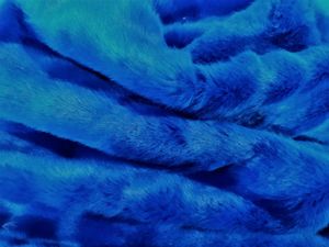 Fausse Fourrure Cocoon Bleu - Upholstery fabric by Bérengère Leroy