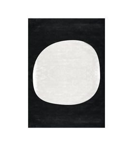 Tapis Tsar Moon Noir Craie - Carpet by Bérengère Leroy