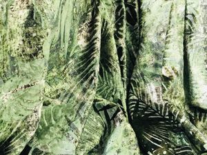 Velours Jungle Emeraude - Upholstery fabric by Bérengère Leroy