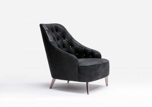 #BERTOLIVE | Black Leather Armchair - Armchair by BertO