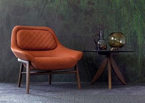 Hanna Armchair with Solid Wooden Frame - Armchair by BertO