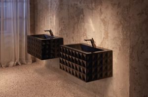 BetteLoft Ornament Wall-mounted, 4 rows - Washbasin by Bette