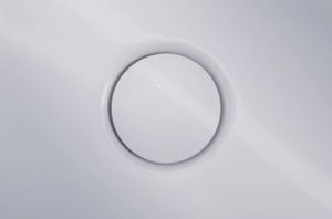 BetteMono Flow Silhouette push control bath waste and overflow filling fitting, Ø52 mm, enamelled - Bathtub by Bette