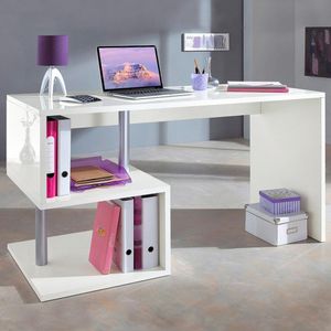 Scrivania ufficio studio design moderno 140x60 bianco Bolg - Desk by BICA S.p.A