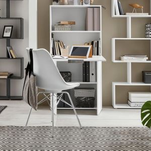 Scrivania salvaspazio 70x70cm pieghevole ripiano a scomparsa armadio Dalia - Desk by BICA S.p.A