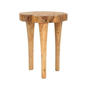 Sgabello artigianale in legno teak stile etnico naturale Kursi - Stool by BICA S.p.A