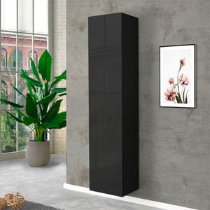 Mobile colonna armadio ingresso moderno nero con 5 vani Note Wardrobe - wardrobe by BICA S.p.A