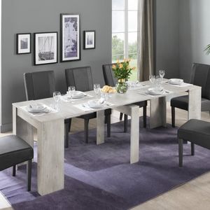 Tavolo consolle allungabile 79x54-252cm salvaspazio legno chiaro Ester - Accessories by BICA S.p.A