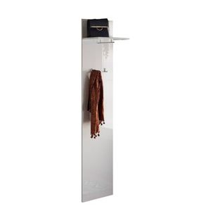 Appendiabiti a muro moderno 2 ganci portaoggetti bianco lucido Leslie - Furniture accessories by BICA S.p.A