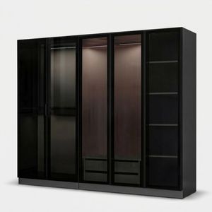 Armadio guardaroba 5 ante con ripiani e cassetti Kale 225 - wardrobe by BICA S.p.A