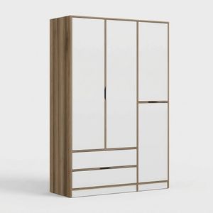 Armadio guardaroba 3 ante con cassetti Elina 140 - wardrobe by BICA S.p.A