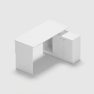Scrivania moderna angolare con libreria laterale salvaspazio Basak - Desk by BICA S.p.A