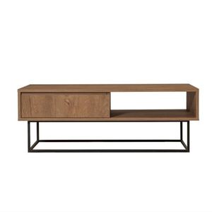 Tavolino da salotto moderno con vano a giorno e cassetto in legno Dale - Coffee table by BICA S.p.A