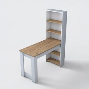 Scrivania con libreria salvaspazio in legno Ordan - Desk by BICA S.p.A