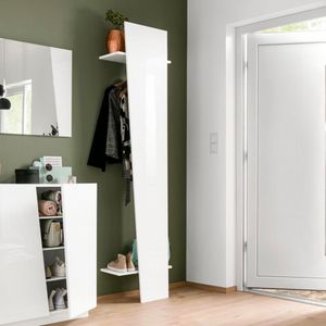 Armadio pannello appendiabiti aperto ingresso camera bianco Vega Hang - wardrobe by BICA S.p.A