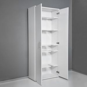 Armadio portascope multiuso 2 ante 6 vani bianco KimMopp 6WP - wardrobe by BICA S.p.A