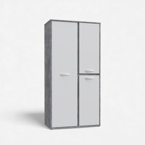 Armadio 3 ante battenti e ripiani interni stile moderno 99x201 Canmore - wardrobe by BICA S.p.A