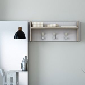 Appendiabiti da parete ingresso legno bianco ripiano 3 ganci - Furniture accessories by BICA S.p.A
