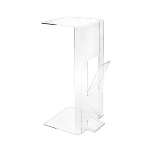Tavolino con portariviste in plexiglass trasparente Ambrogio - Coffee table by BICA S.p.A