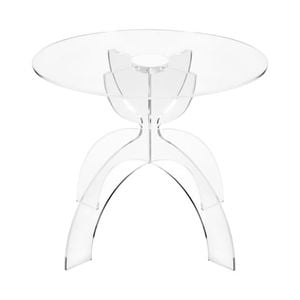 Tavolino da salotto rotondo 50cm in plexiglass trasparente Tessara - Coffee table by BICA S.p.A