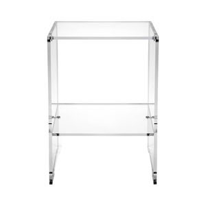 Tavolino da salotto in plexiglass trasparente di design 29x32x45cm Contigo - Coffee table by BICA S.p.A