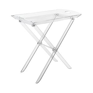 Tavolino pieghevole trasparente con piano vassoio portavivande Grand Plié - Coffee table by BICA S.p.A