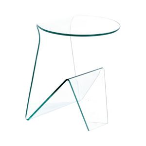 Tavolino da salotto di design comodino moderno in vetro curvato Light - Coffee table by BICA S.p.A
