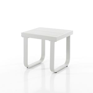 Tavolino da salotto minimal in alluminio bianco avorio Palma - Coffee table by BICA S.p.A