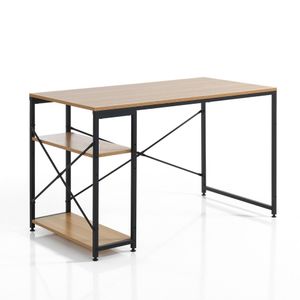 Scrivania industrial in legno e metallo per ufficio 120 cm Kyle Evo - Desk by BICA S.p.A