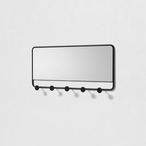 Appendiabiti da parete con specchio in metallo Miro - Furniture accessories by BICA S.p.A
