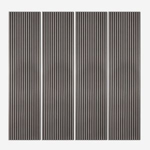 4 x pannelli acustici decorativi 240x60cm listelli legno scuro Kover-DB - Paneling by BICA S.p.A