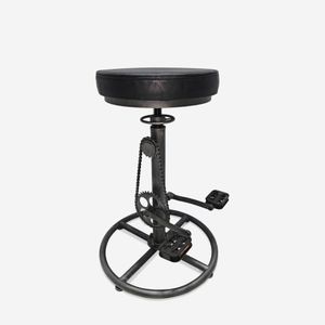 Sgabello da bar pub stile industriale in similpelle con pedali Glint - Stool by BICA S.p.A