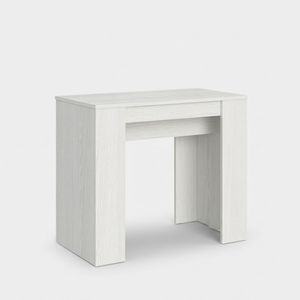 Consolle tavolo da pranzo allungabile 90x48-204cm legno bianco Basic Small - Console by BICA S.p.A