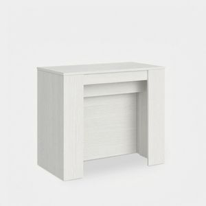 Consolle allungabile 90x48-296cm tavolo sala da pranzo legno bianco Venus - Accessories by BICA S.p.A