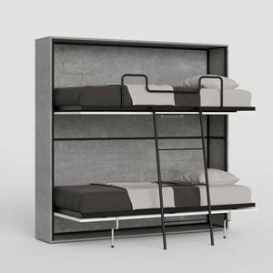 Letto a castello a scomparsa materasso 85x185cm grigio Kando 2MCM - Bed by BICA S.p.A